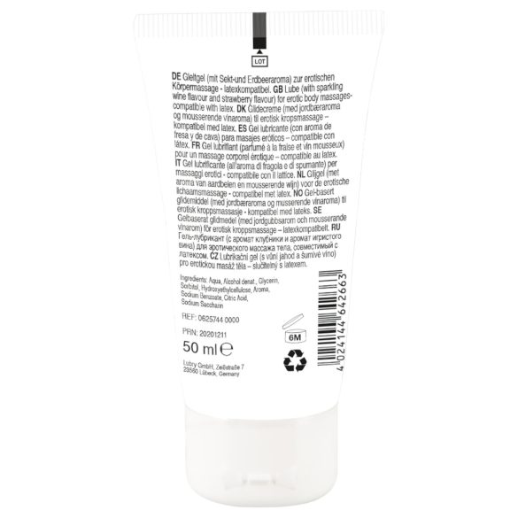 Lick it! - jadalny lubrykant 2w1 - truskawka z szampanem - 50ml