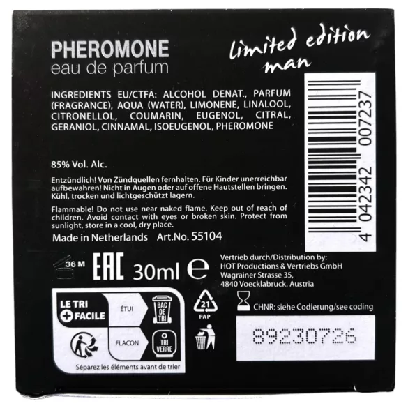 HOT - perfumy z feromonami dla mężczyzn - 30 ml