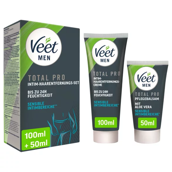 Veet - krem do depilacji miejsc intymnych i balsam dla mężczyzn (100 ml + 50 ml)