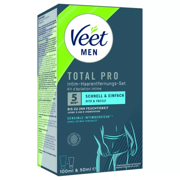 Veet - krem do depilacji miejsc intymnych i balsam dla mężczyzn (100 ml + 50 ml)