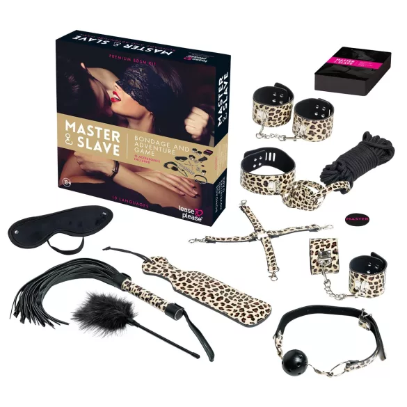 tease & please - Master & Slave - premiumowy zestaw BDSM przygodowy dla par (13‑częściowy)