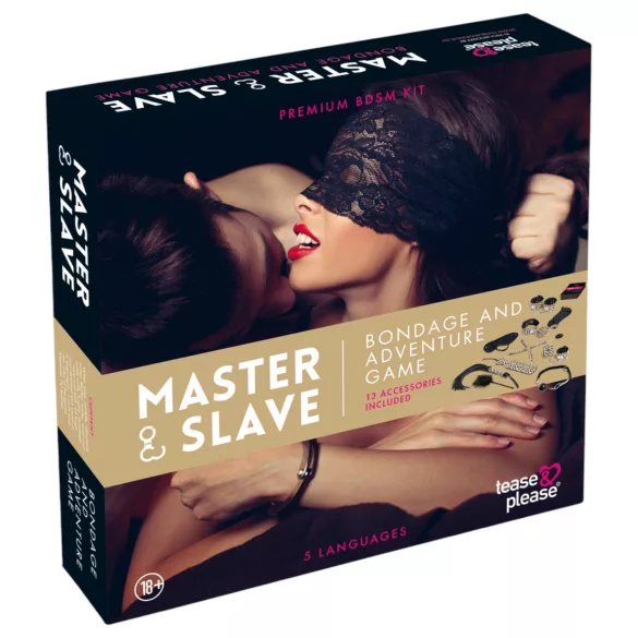 tease & please - Master & Slave - premiumowy zestaw BDSM przygodowy dla par (13‑częściowy)