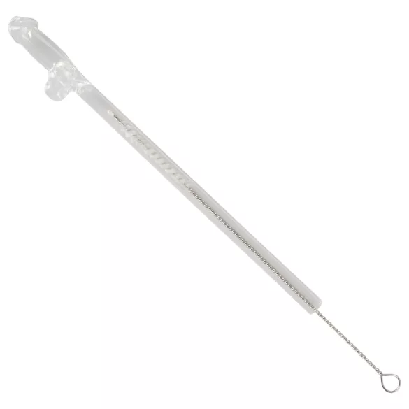 Straw Willy - słomki do napojów w kształcie penisa - przezroczyste - 4 sztuki