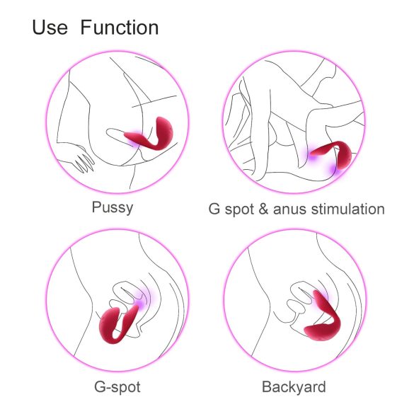 Cotoxo Cupid 2 - wibrator dla par z pilotem - silikon czerwony