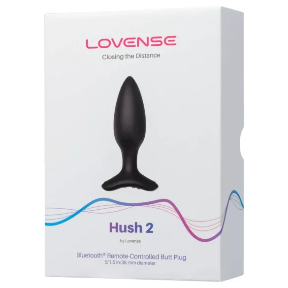 Lovense Hush 2 S - wibrator analny sterowany aplikacją (38 mm, czarny)