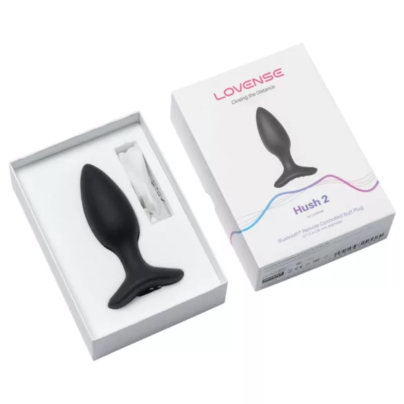 Lovense Hush 2 S - wibrator analny sterowany aplikacją (38 mm, czarny)