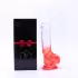 Sunfo - dildo z jądrami z przyssawką - 21 cm - przezroczysto-czerwony