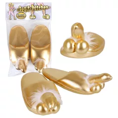 Klapki z penisem (złote)
