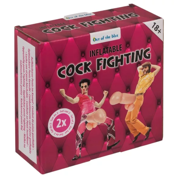 Cock Fighting - dmuchany strap-on penis - silikon - naturalny
