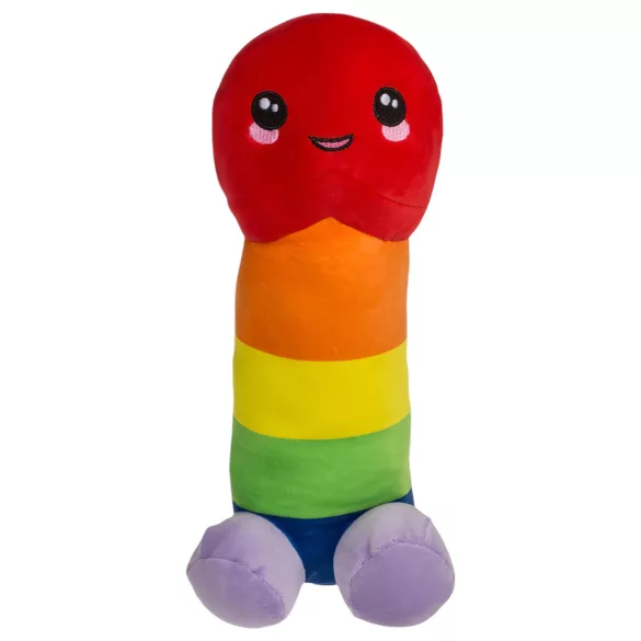 Plüss fütyi - pluszowy penis - 30 cm - kolor tęczowy