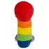 Plüss fütyi - pluszowy penis - 30 cm - kolor tęczowy