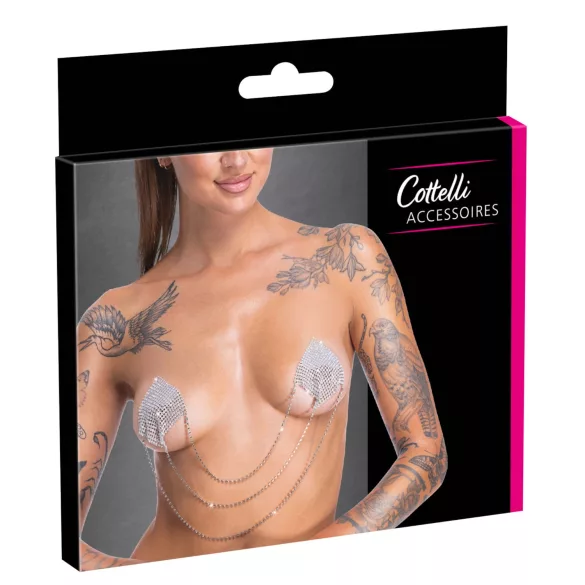 Cottelli - naklejki na sutki z łańcuszkiem - srebrne