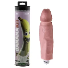 Zestaw do odlewu penisa Bananakit z wibratorem (różowy)