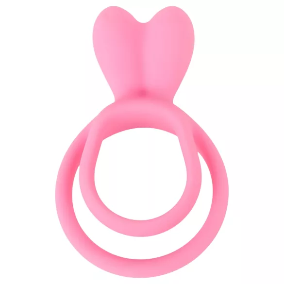 Pulselock Cocktura - króliczkowy podwójny pierścień na penisa (różowy)
