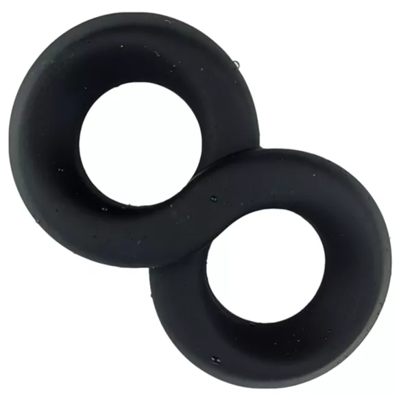 Pulselock Taur - podwójny pierścień na penisa i jądra (czarny) - 20 mm