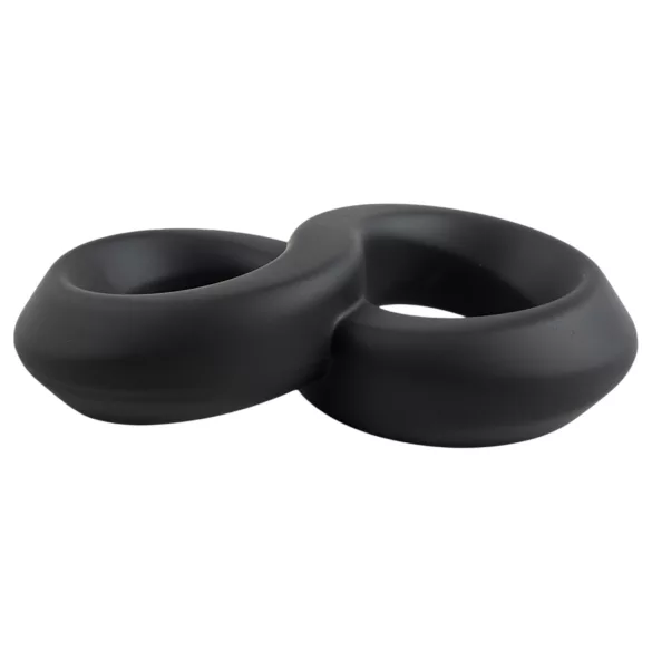 Pulselock Taur - podwójny pierścień na penisa i jądra (czarny) - 20 mm