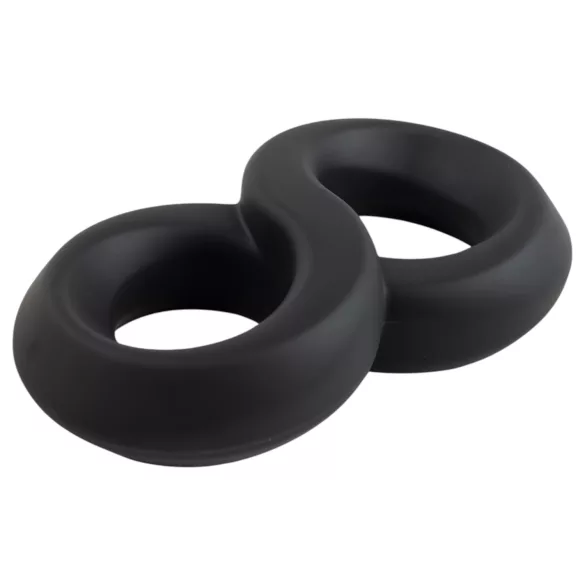 Pulselock Taur - podwójny pierścień na penisa i jądra (czarny) - 20 mm