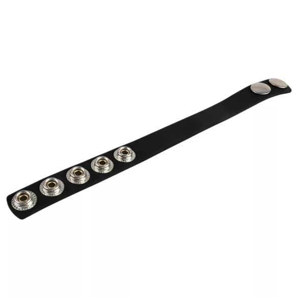 Pulselock Forge - regulowany silikonowy pierścień na penisa z zatrzaskiem (czarny) - 228 mm