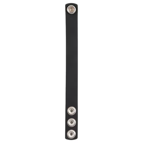 Pulselock Forge - regulowany silikonowy pierścień na penisa z zatrzaskiem (czarny) - 200 mm
