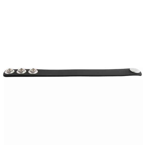 Pulselock Forge - regulowany silikonowy pierścień na penisa z zatrzaskiem (czarny) - 200 mm