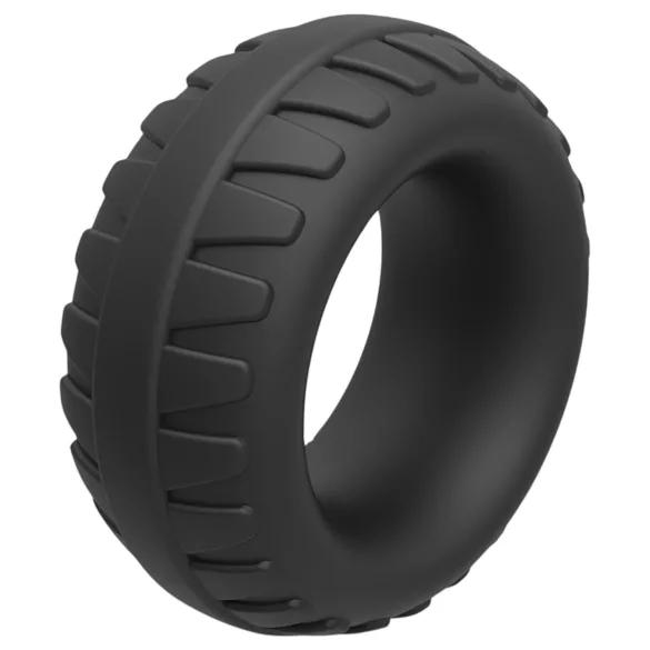 Pulselock Oak - wyjątkowo gruba silikonowa obręcz na penisa (czarna) - 40 mm