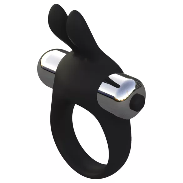 Pulselock Vantr - wibrujący pierścień na penisa z króliczkiem (czarny) - 30 mm