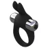 Pulselock Vantr - wibrujący pierścień na penisa z króliczkiem (czarny) - 30 mm