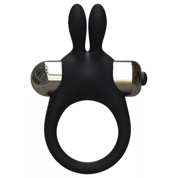 Pulselock Vantr - wibrujący pierścień na penisa z króliczkiem (czarny) - 30 mm