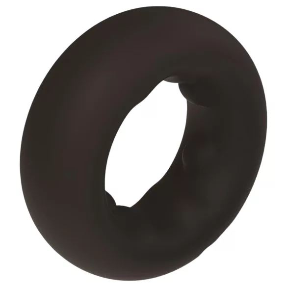 Pulselock Cocktura - silikonowy pierścień na penisa w kropki (czarny) - 27 mm