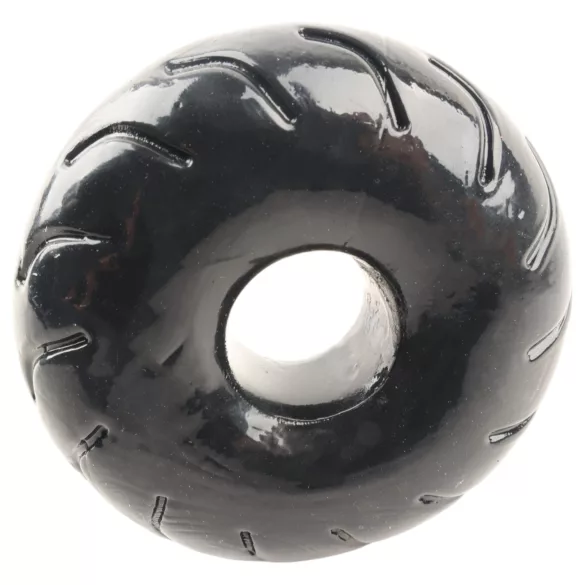 Pulselock Forge - pierścień erekcyjny z TPE z motywem koła (czarny) - 19 mm