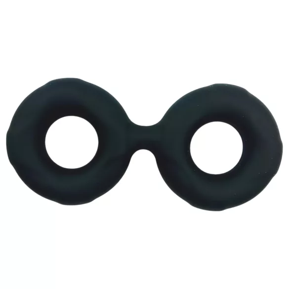 Pulselock Taur - podwójny pierścień na penisa i jądra (czarny) - 25 mm