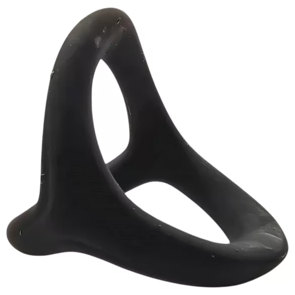 Pulselock Taur - pierścień na penisa i jądra w kształcie litery Y (czarny) - S