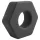Pulselock Forge - silikonowy pierścień na penisa w kształcie nakrętki (czarny) - 22 mm