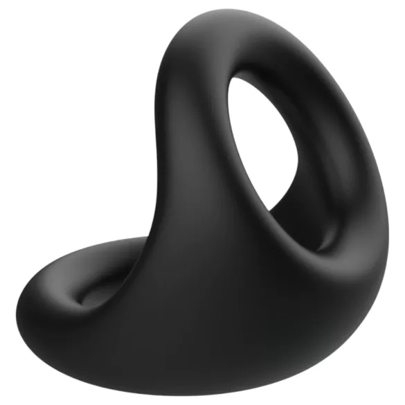 Pulselock Taur - pierścień na penisa i jądra z wypustkami (czarny)