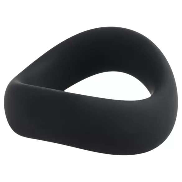 Pulselock Cocktura - skręcony silikonowy pierścień na penisa (czarny) - 50 mm