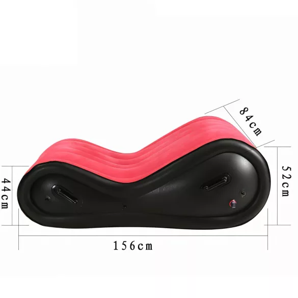 Magic Pillow - dmuchany mebel BDSM z kajdankami - duży - czerwony