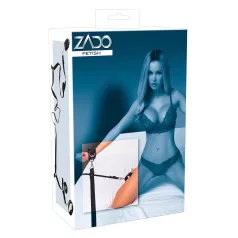 ZADO - zestaw do krępowania do łóżka - skóra - czarny