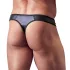 Svenjoyment - tanga męska błyszcząca ze strasami i zamkiem - czarna - 2XL