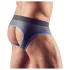 Svenjoyment - jockstrap męski z otwartym krokiem - czarno-niebieski - L