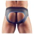 Svenjoyment - jockstrap męski z otwartym krokiem - czarno-niebieski - L