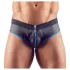 Svenjoyment - jockstrap męski z otwartym krokiem - czarno-niebieski - XL