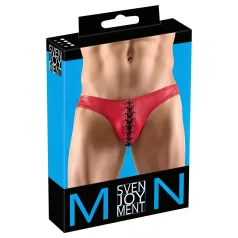 Svenjoyment - slip męski sznurowany - czarny/czerwony - M