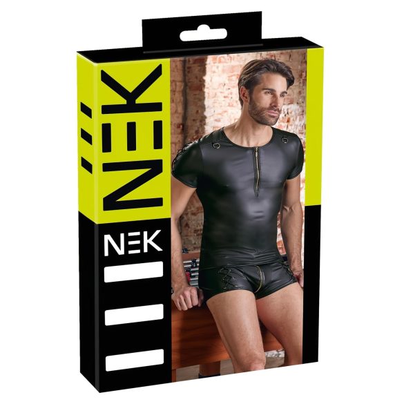 NEK - matowa koszulka z krótkim rękawem (czarna) - 2XL