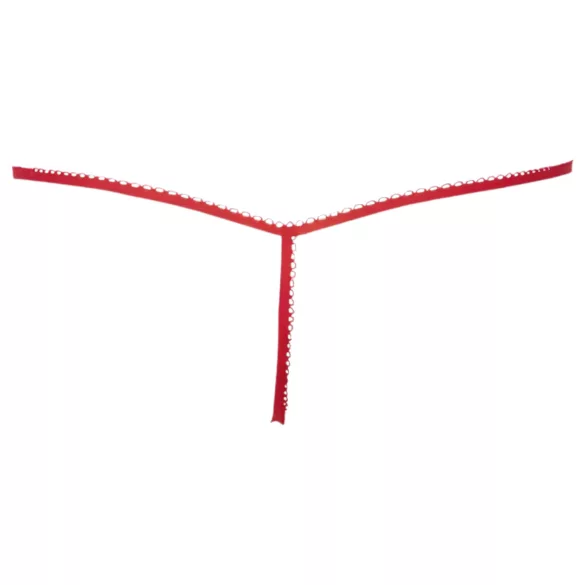Meglepetés - stringi męskie - otwarte kroki - czerwone - S-L