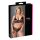Cottelli Plus Size - koronkowy zestaw biustonosz (czarny) - XXL