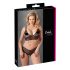 Cottelli Plus Size - koronkowy zestaw biustonosz (czarny) - XXL