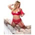 Cottelli Plus Size - Zestaw Modnej Bielizny (czerwony) - 95E/2XL