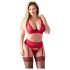 Cottelli Plus Size - Zestaw Modnej Bielizny (czerwony) - 95E/2XL