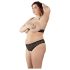 Cottelli Plus Size - komplet bielizny z koralikami - czarny