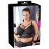 Cottelli Plus Size - koronkowy biustonosz z ramiączkami (czarny)